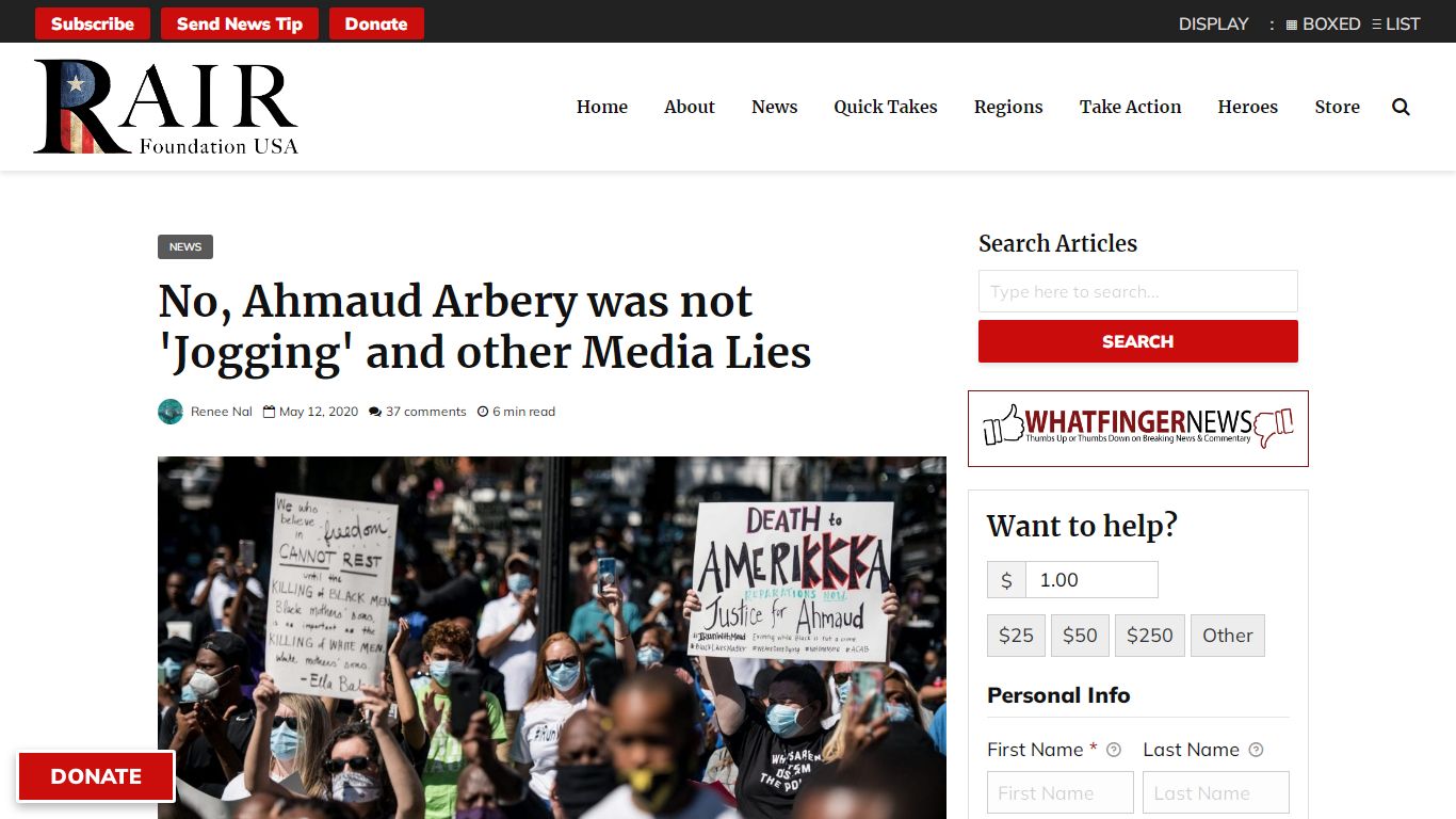 No, Ahmaud Arbery was not 'Jogging' and other Media Lies ...